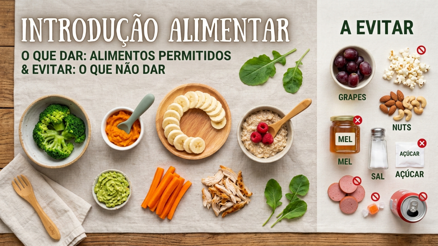 O que dar na introdução alimentar: alimentos permitidos e o que evitar