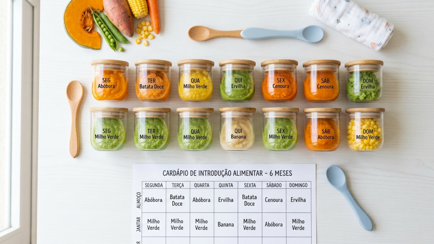 Cardápio de Introdução Alimentar para 6 Meses