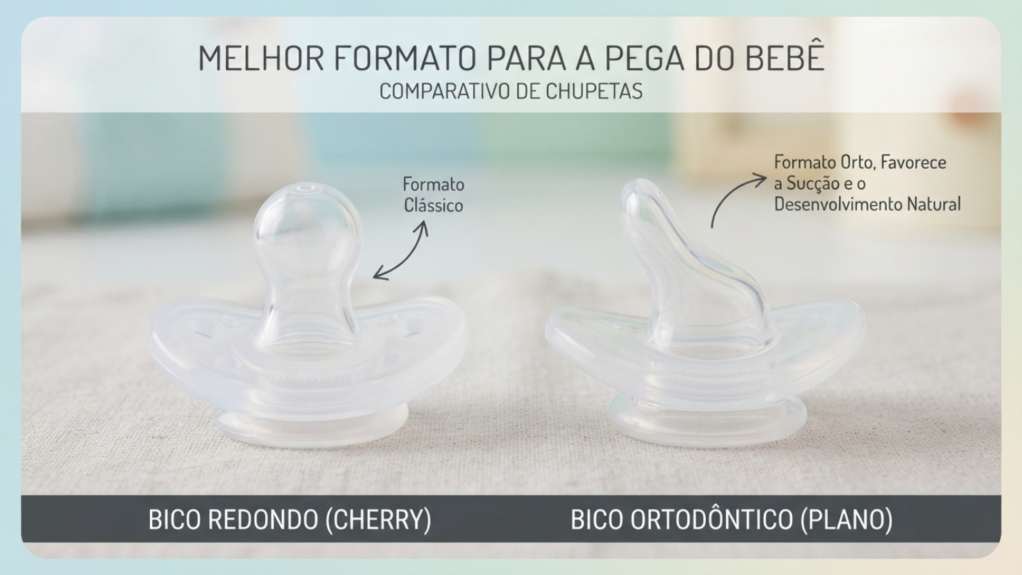 Melhor Formato de Chupeta para Bebê Pegar